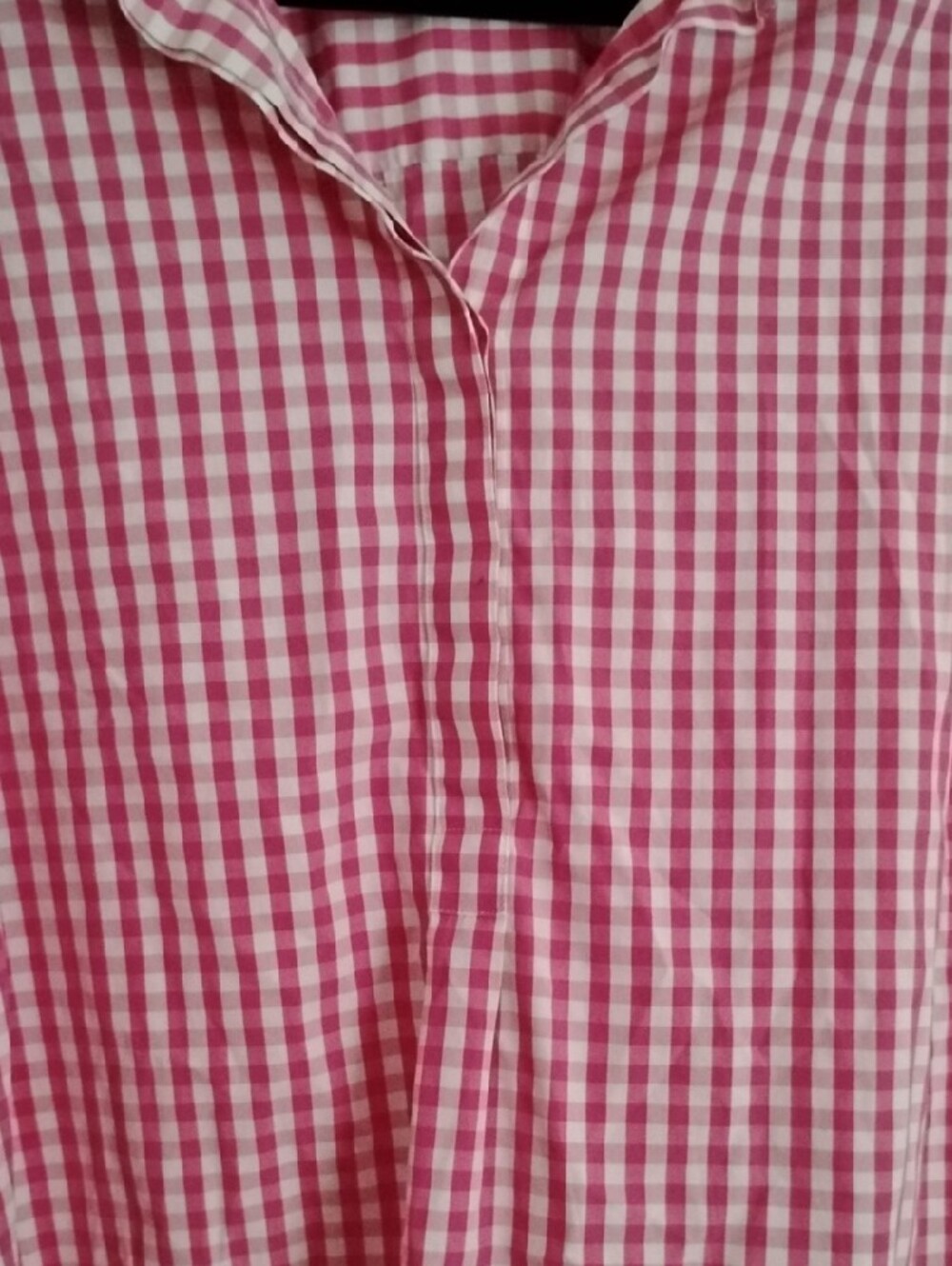 Lands' End Pink and White Gingham Shirt - Picture 5 of 10